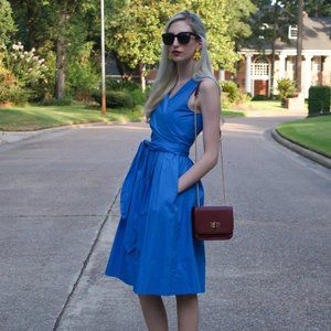 Classic Sleeveless Wrap Dress J. by J.Crew